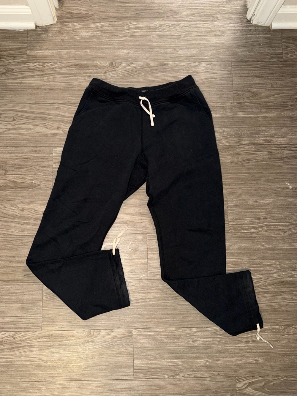 Reigning Champ Sweatpants Black Open Hem Drawstring Lounge Pants Mens M Canada